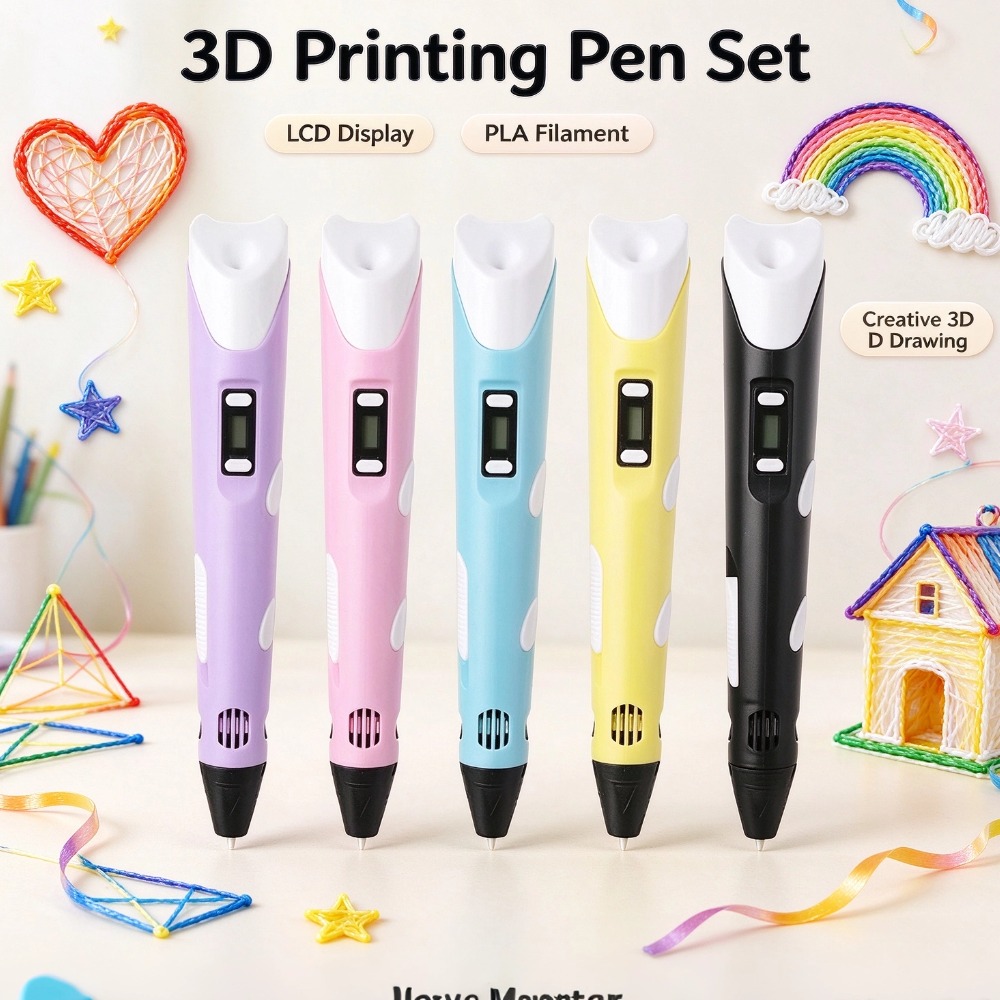 Pla Filament - 3D-printpen-set met LCD-display, instelbare temperatuur en