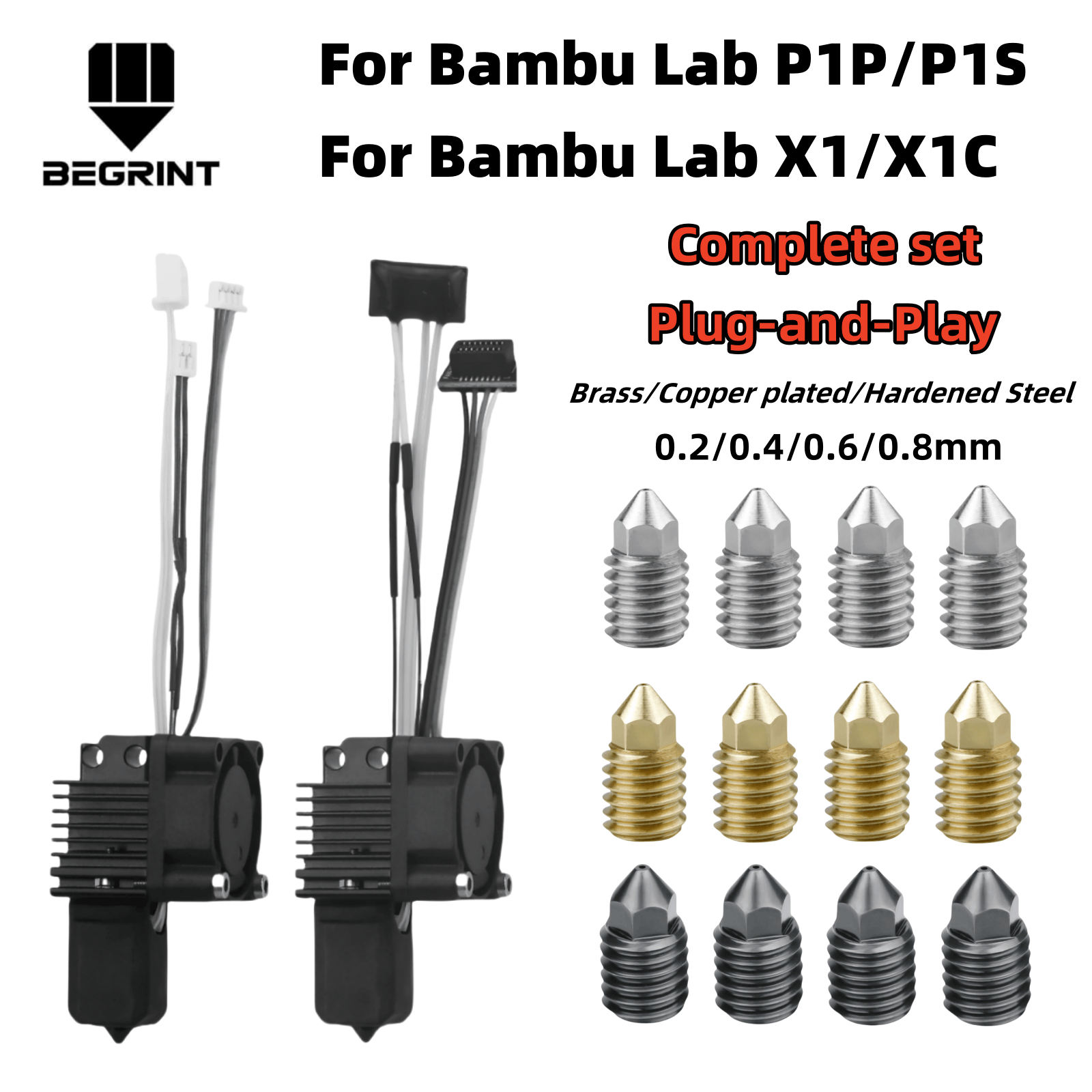 Hotend 0.4Mm - Voor Bambu Lab X1C P1P P1S