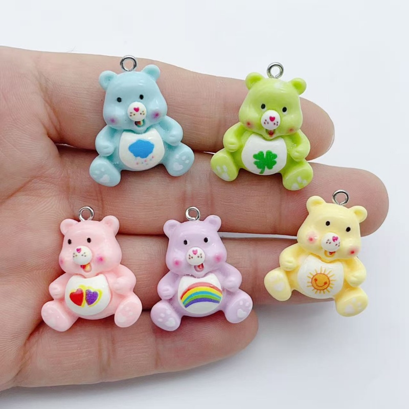 Resin - 10 stuks cartoon dierenbedelhangers voor het