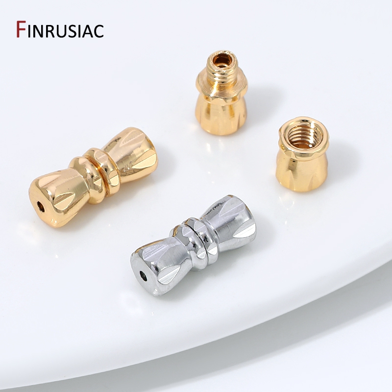 Nozzle Brass - 14K verguld messing schroefsluitingen sluiting, koord