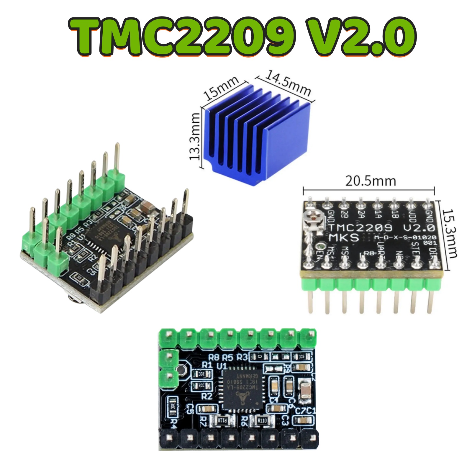 Mks Sgen - MKS TMC2209 V2.0 Stappenmotor Driver StepStick