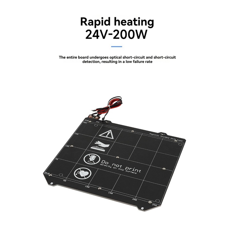 Verwarmde bedplaat 24V magneti - 3D Printer Bed recensie en prijs