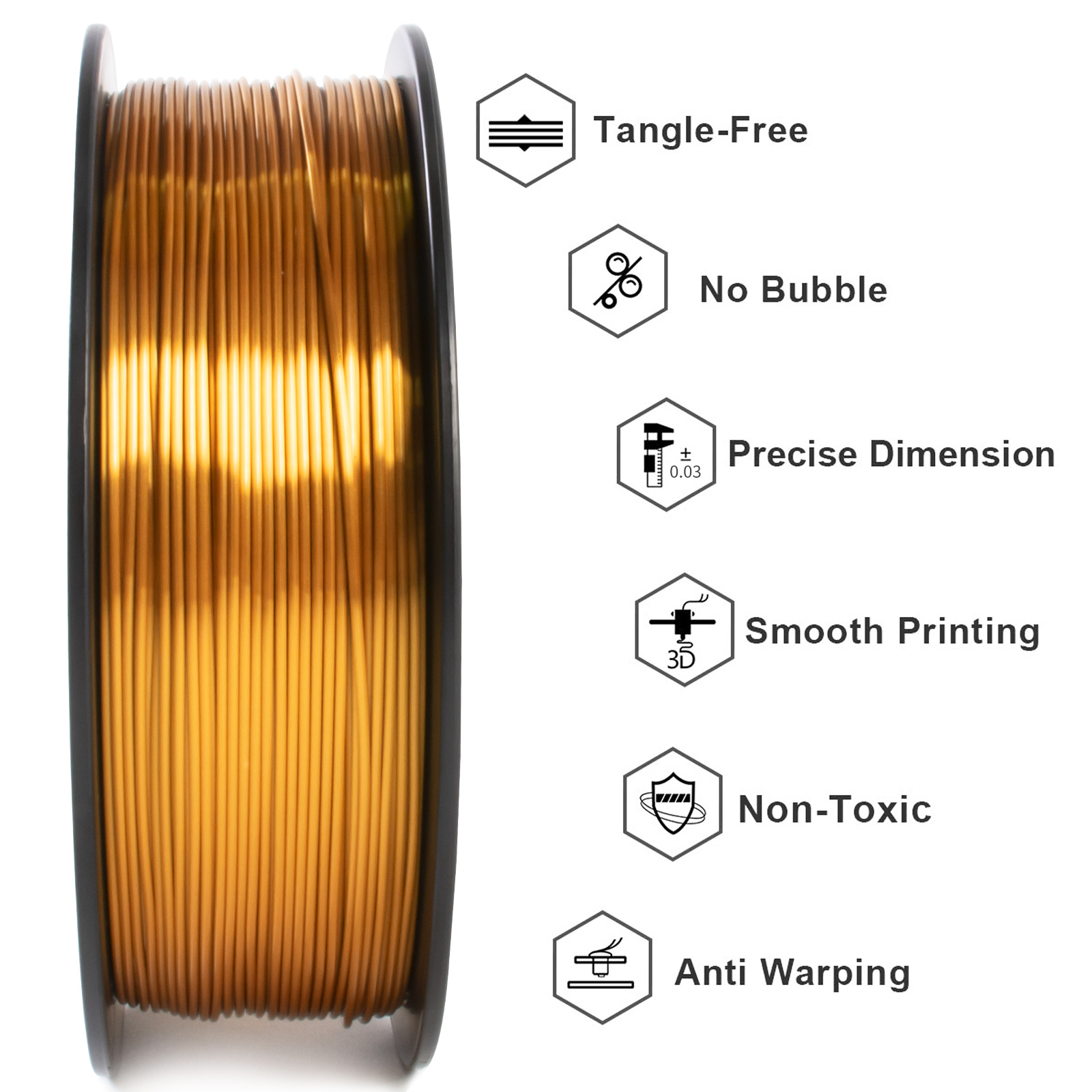 GEEETECH 5 rollen 3D-zijde PLA - Filament 1.75 recensie en prijs