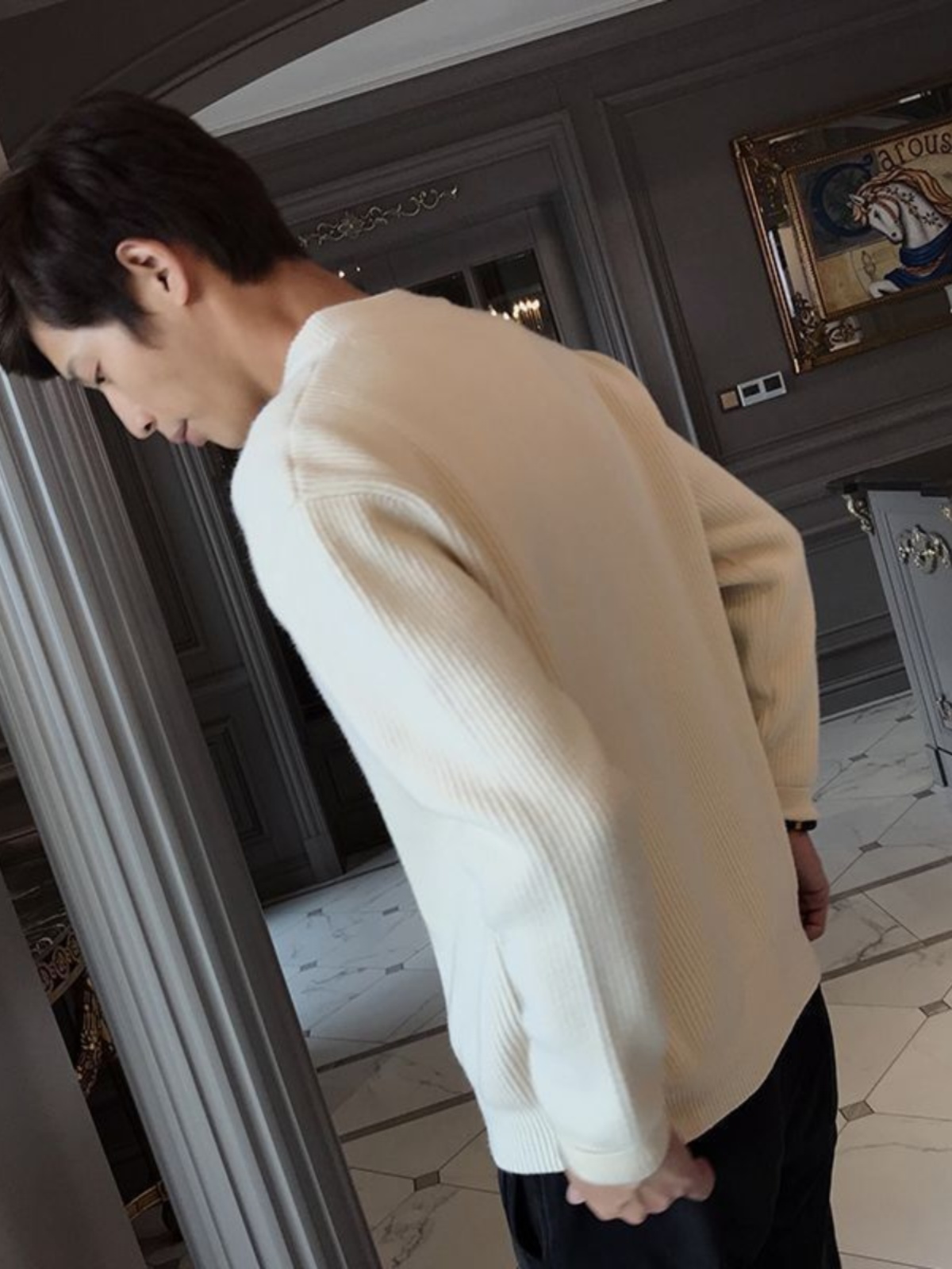 Gebreide heren cardigan trui,  - Resin Vat recensie en prijs
