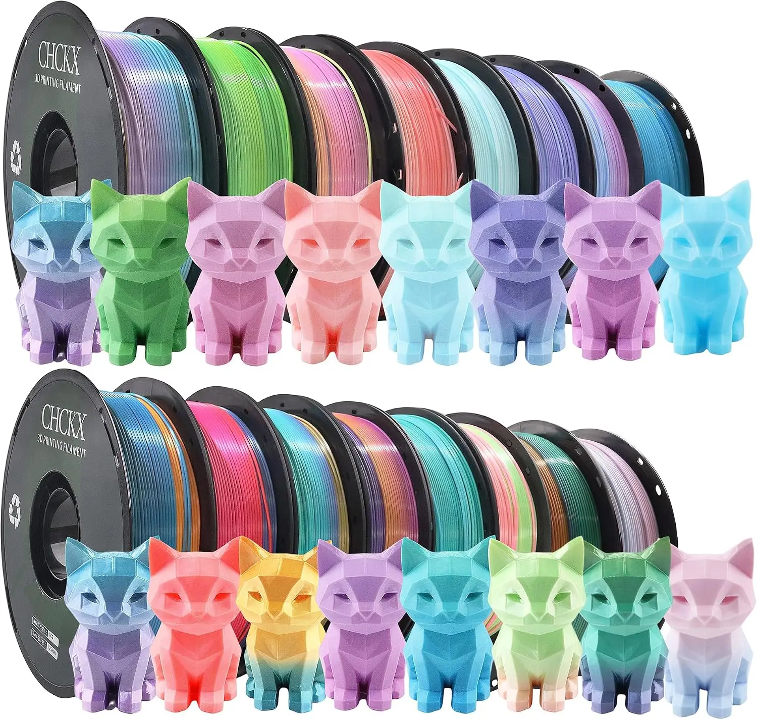 US Warehouse16 Pack Silk Rainb - Pla Filament recensie en prijs