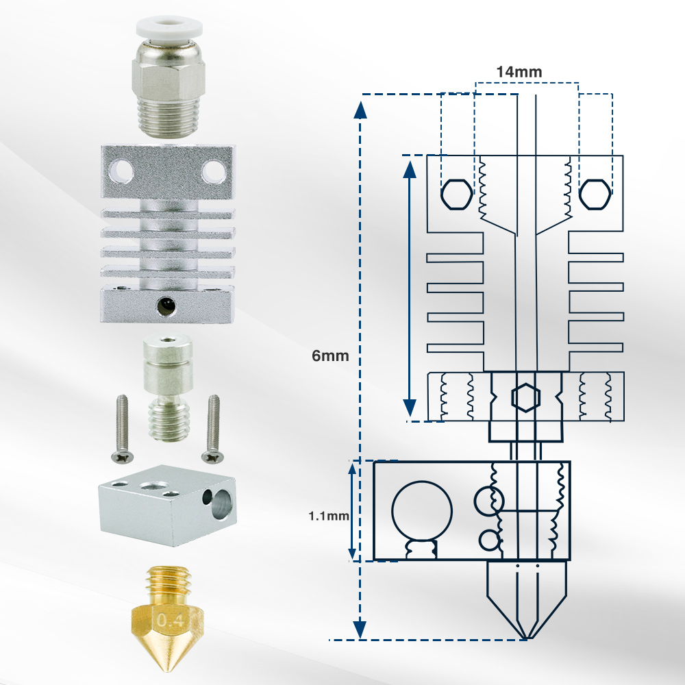 Voor Creality Ender 3 CR-10 CR - Hotend 0.4Mm recensie en prijs