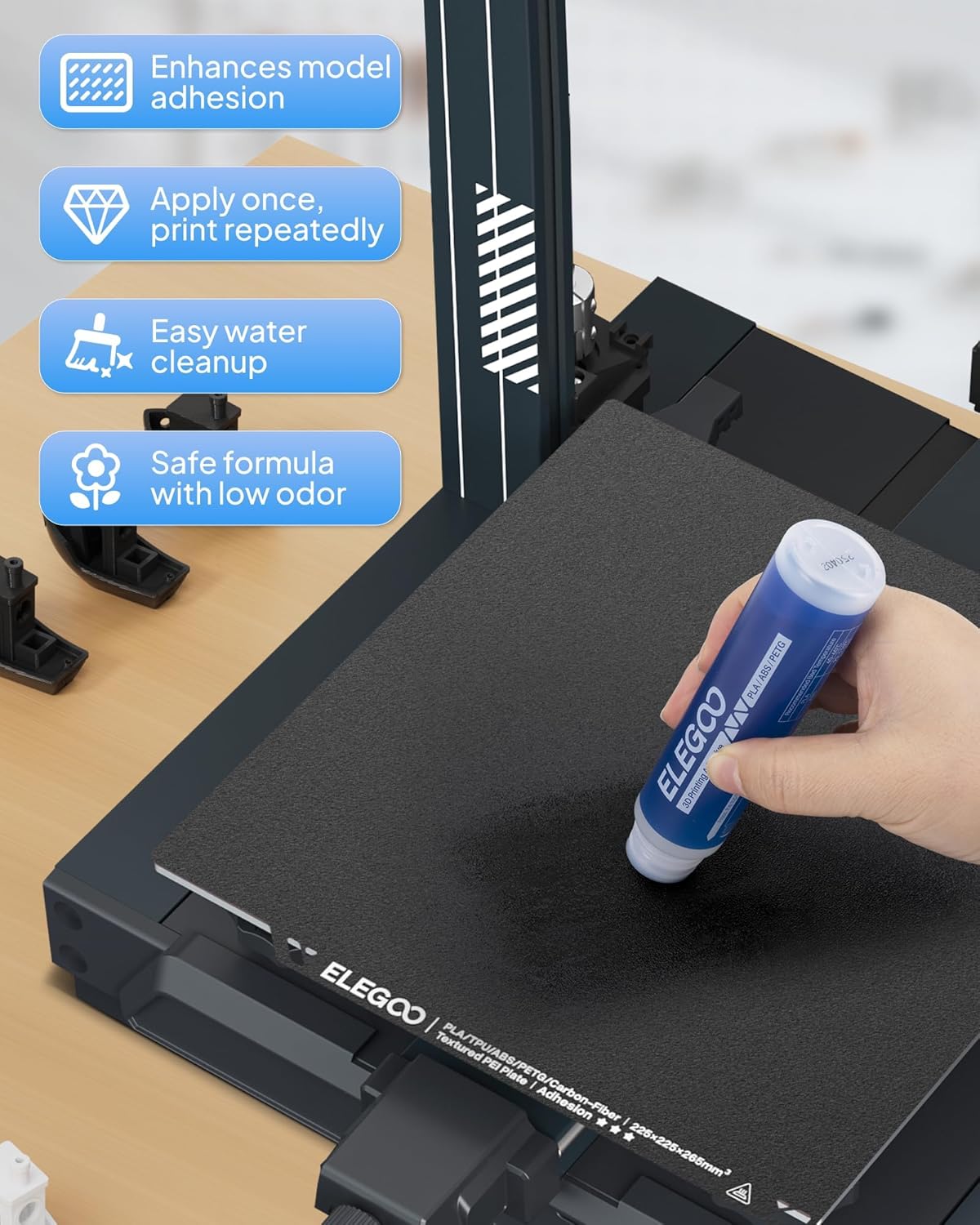 ELEGOO 3D-printer Lijm Stick 6 - 3D Printer Bed recensie en prijs